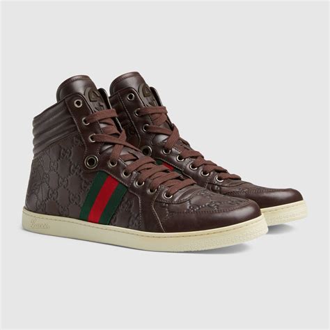 brown gucci high tops|Gucci high tops women's.